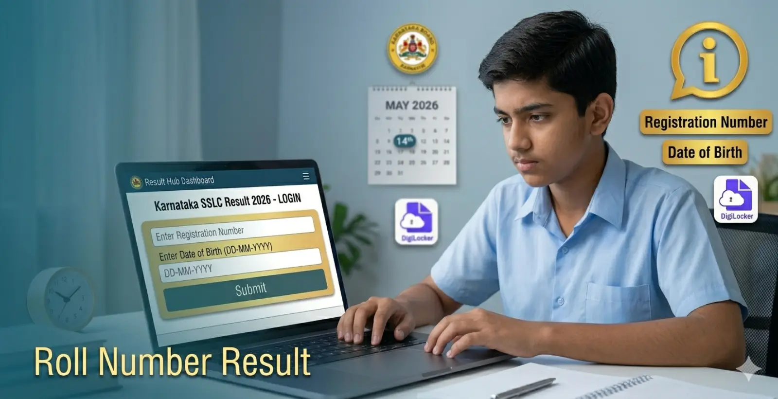 Karnataka SSLC Result 2026 Roll Number Wise