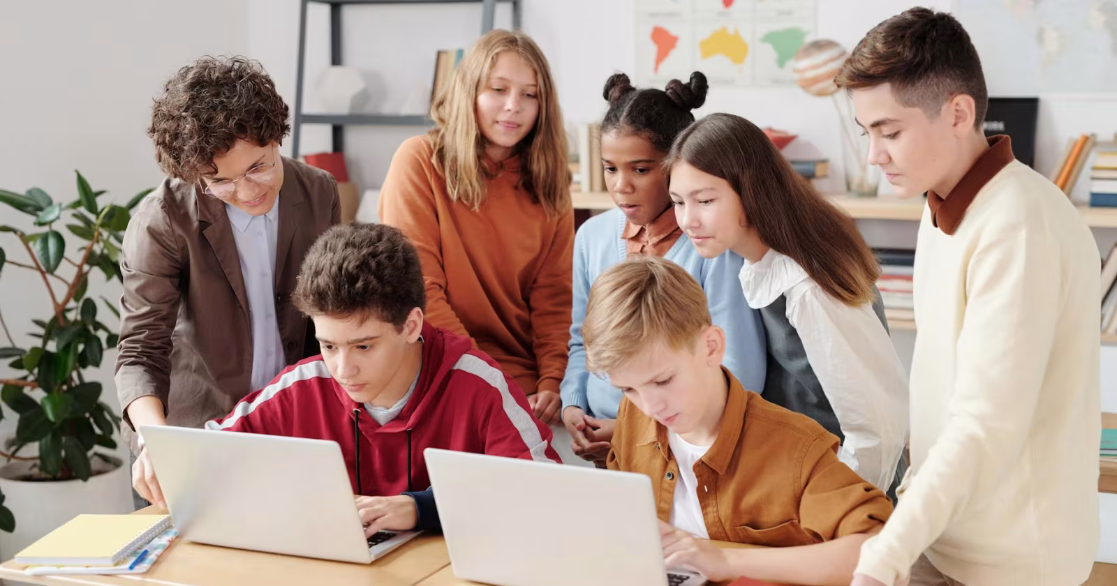 Indian student reading constitution book