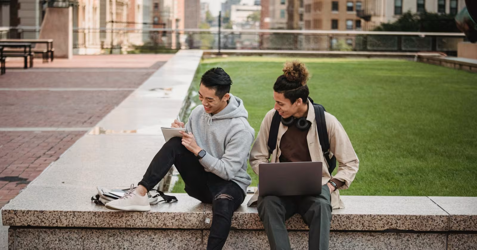 Indian student submitting documents admin counter