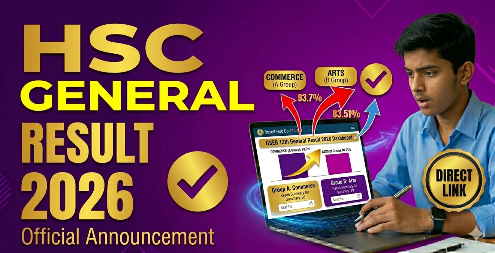 GSEB HSC General Result 2026
