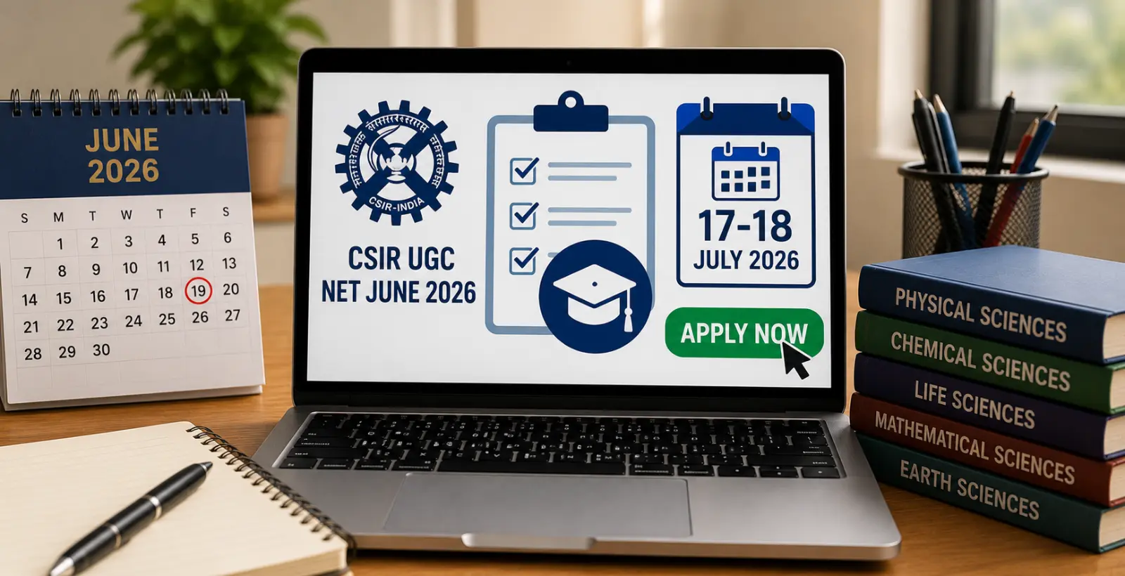 NTA CSIR UGC NET June 2026 Online Form Open – Apply at csirnet.nta.ac.in Last Date 19 June