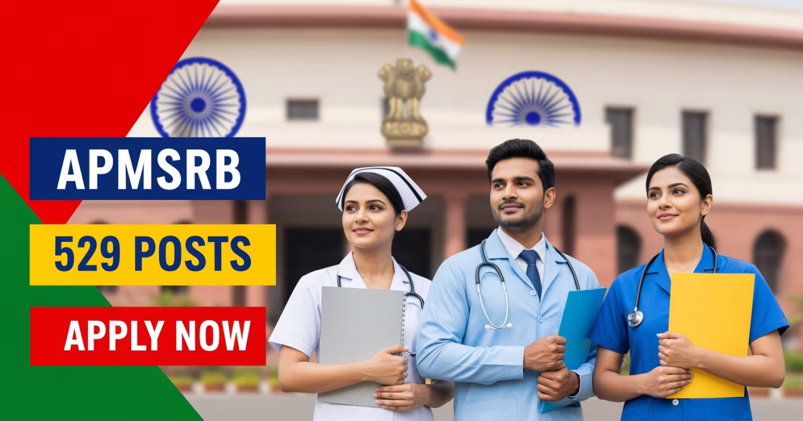 APMSRB Recruitment 2026: 529 Staff Nurse, Pharmacist and Rehabilitation Worker Posts Open for Applications